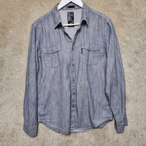 Billabong Other - Vintage Billabong Shirt Mens Size Medium Long Sleeve Button Up Stripe Blue White